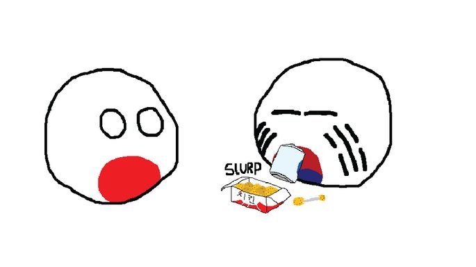 韓国と日本が一緒にチキン食べるよ (3)