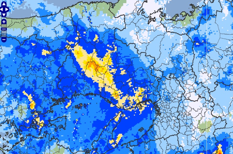台風11号 17日リアルタイムレーダー