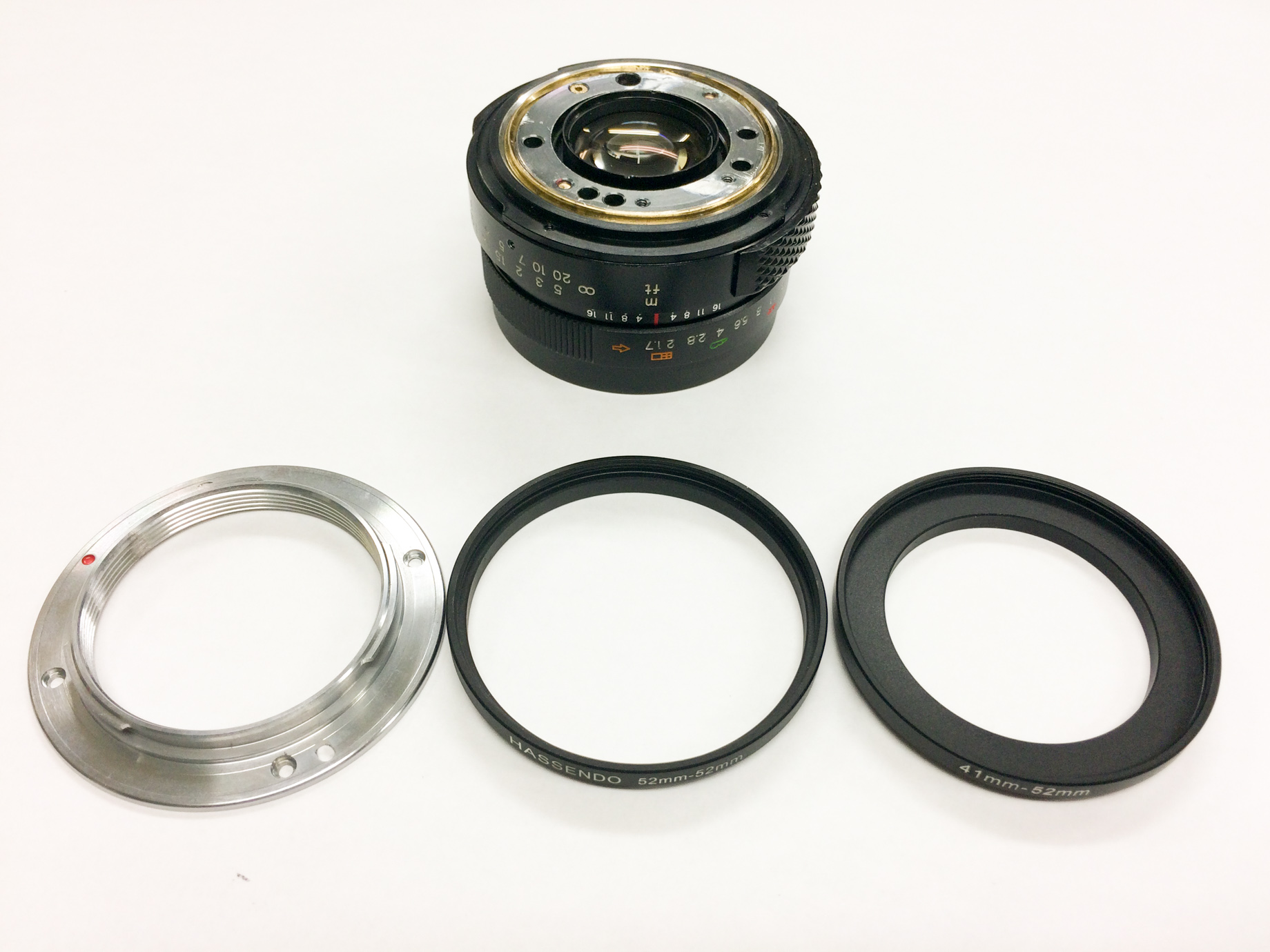 改造短焦点レンズ COLOR-YASHINON DX f=45mm 1.7