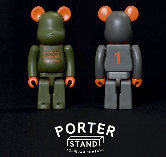 PORTER STAND ベアブリック セージグリーン&シルバーグレー セット 2015年4月25日発売 - bearbrick