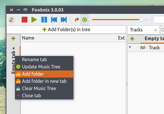 Foobnix Ubuntu 音楽フォルダの指定